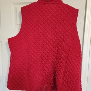 Allison Daley 2x red zipper vest